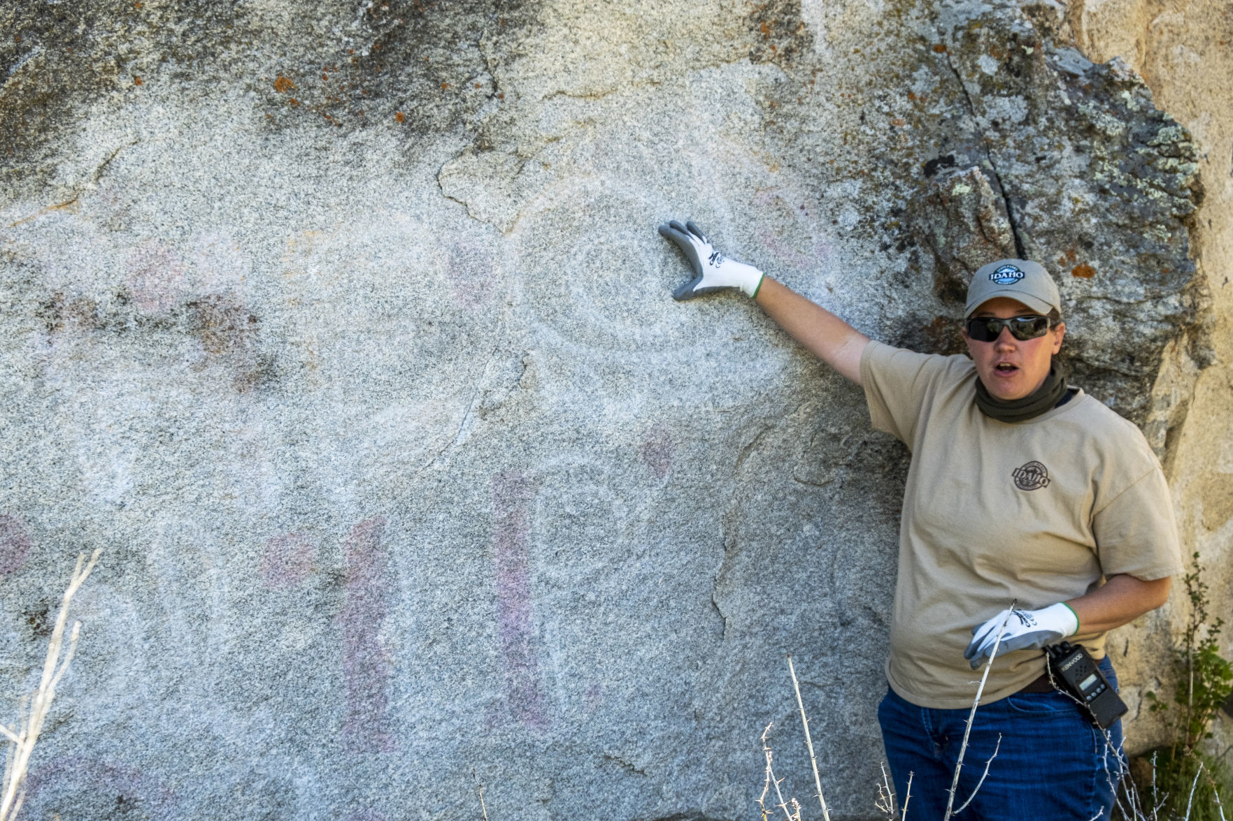 Graffiti removal on Camp Rock
